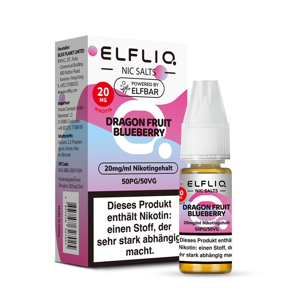 Elfbar ELFLIQ 20mg/ml Nikotinsalz Liquid Dragon Fruit Blueberry