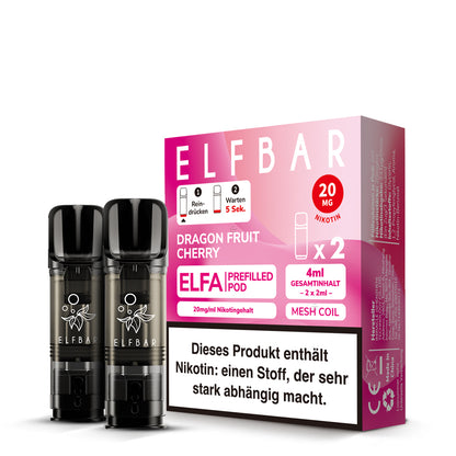 Elfbar Prefilled Pod ELFA Dragon Fruit Cherry 20mg Nikotin 600