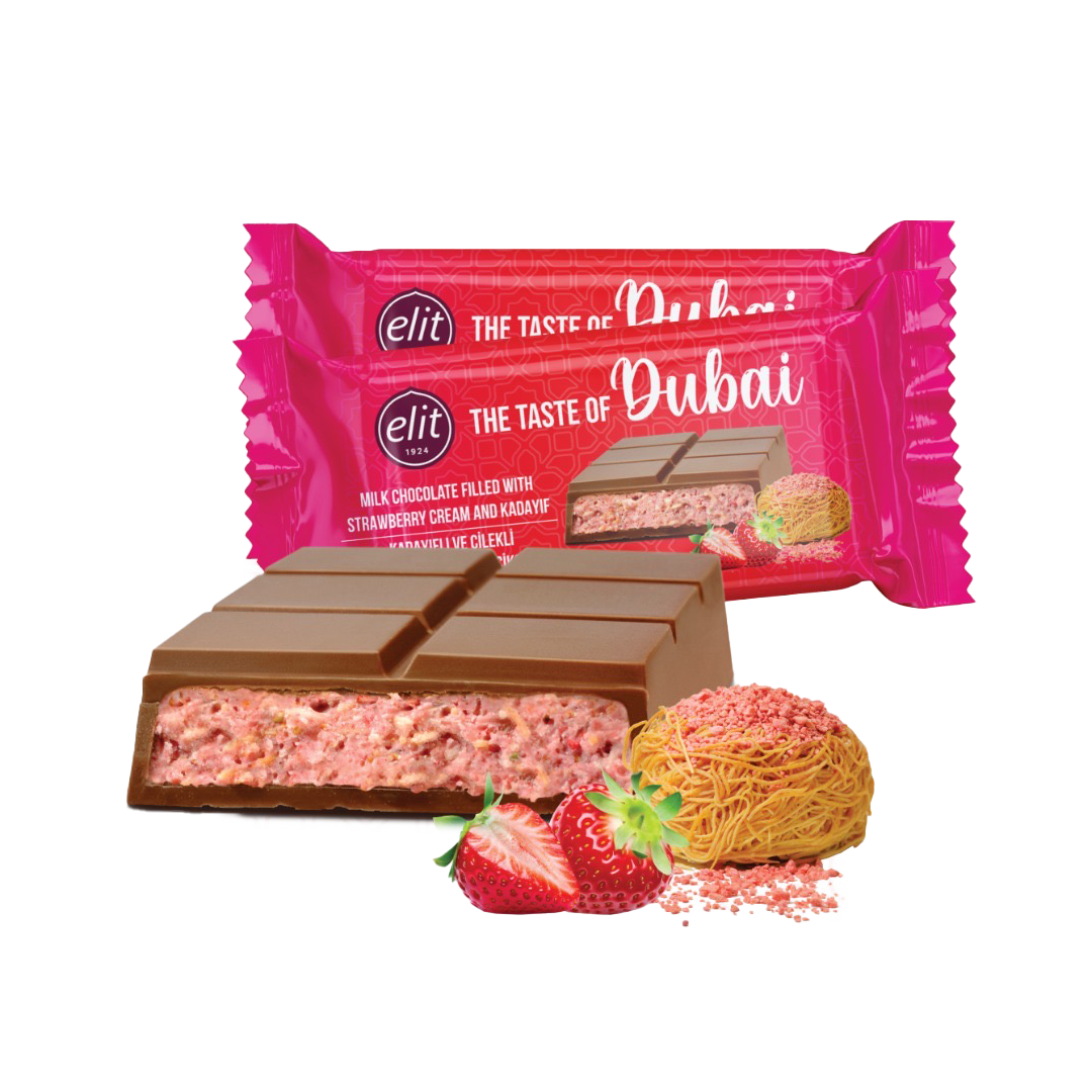 ELIT - The Taste of Dubai ERDBEERE 90g Tafelschokolade [mhd. 01/05/2026]