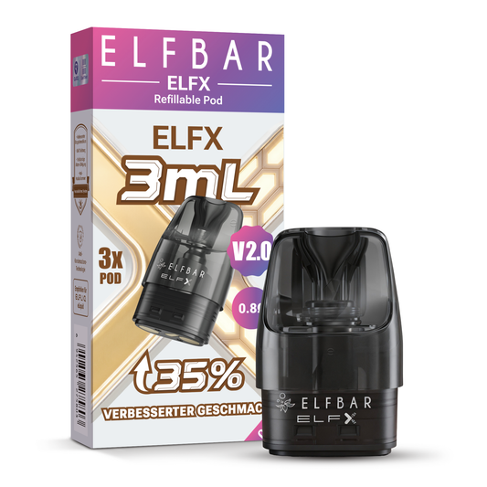 ELFBAR ELFX V2.0 Refillable Pod 3er Pack  (Leer Pod) Ohm: 0.8 3ml
