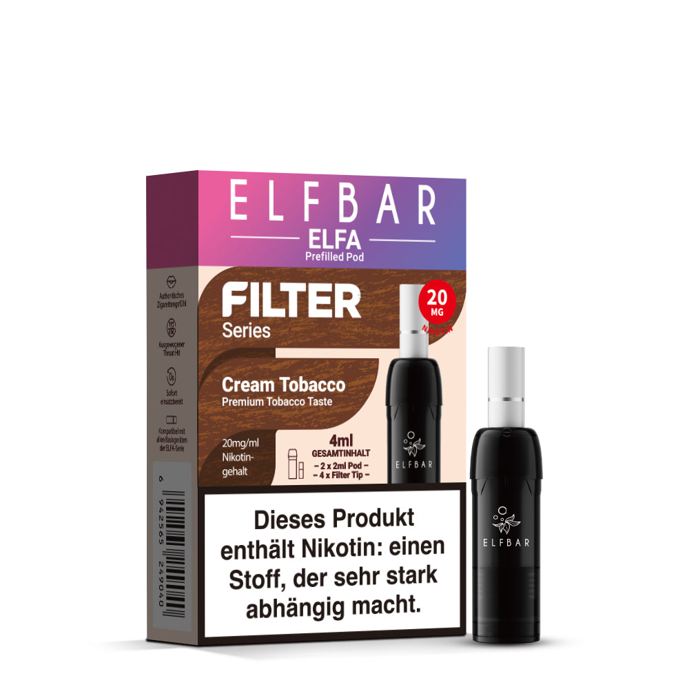 Elfbar ELFA Filter Series Prefilled Pod Cream Tobacco