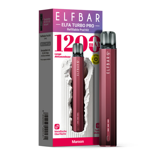 ELFA Turbo PRO Refillable Pod Kit Maroon