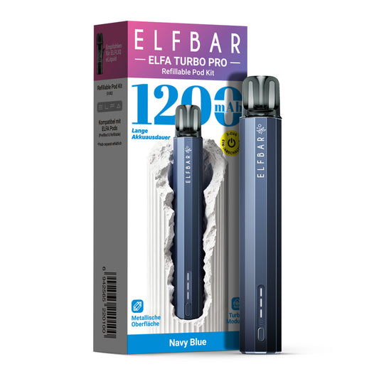 ELFA Turbo PRO Refillable Pod Kit Navy Blue