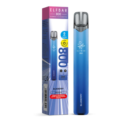 E-Zigarette Elf Bar Blueberry 0mg NIKOTINFREI 800