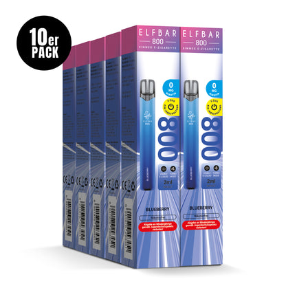 E-Zigarette Elfbar 800 Blueberry 0mg NIKOTINFREI
