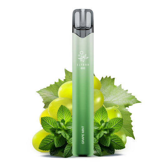 E-Zigarette Elfbar 800 Grape Mint 0mg NIKOTINFREI