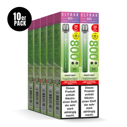 E-Zigarette Elfbar 800 Grape Mint 20mg Nikotin