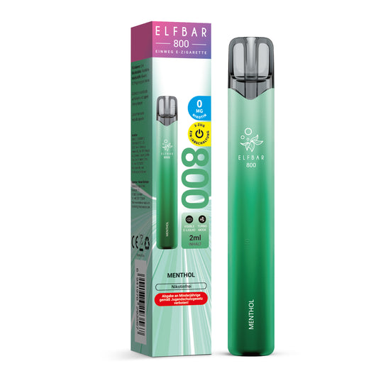 E-Zigarette Elfbar 800 Menthol 0mg NIKOTINFREI