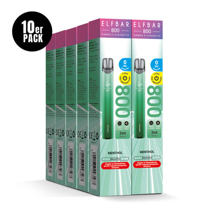 E-Zigarette Elfbar 800 Menthol 0mg NIKOTINFREI
