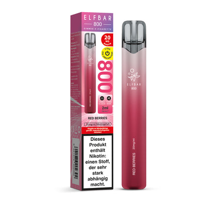 E-Zigarette Elfbar 800 Red Berries 20mg Nikotin