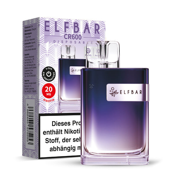 E-Zigarette Elf Bar CR600 Grape 20mg Nikotin