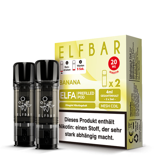 Elfbar Prefilled Pod ELFA Banana 20mg Nikotin 600