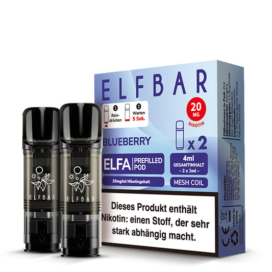 Elfbar Prefilled Pod ELFA Blueberry 20mg Nikotin 600