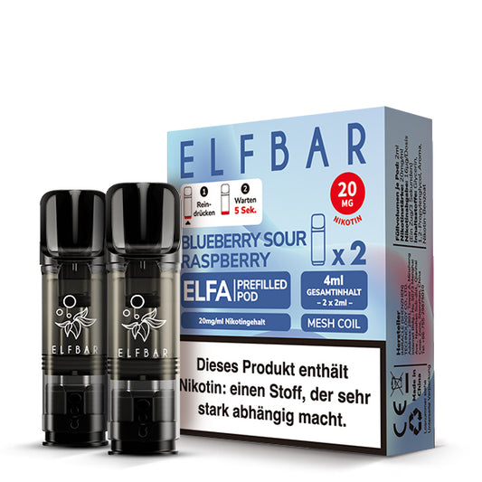 Elfbar Prefilled Pod ELFA Blueberry Sour Raspberry 20mg Nikotin 600