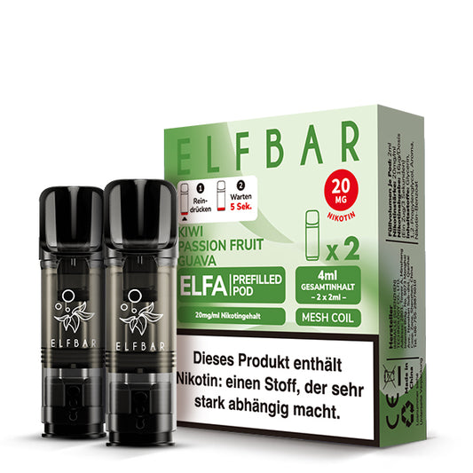 Elfbar Prefilled Pod ELFA Kiwi Passion Fruit Guava 20mg Nikotin 600