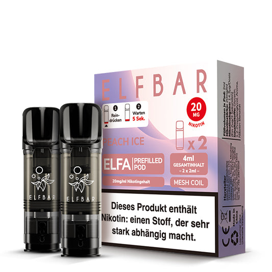 Elfbar Prefilled Pod ELFA Peach Ice 20mg Nikotin 600