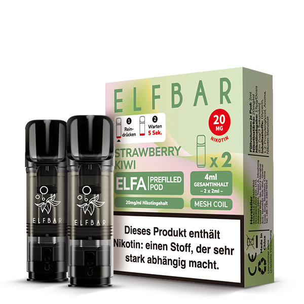 Elfbar Prefilled Pod ELFA Strawberry Kiwi 20mg Nikotin 600