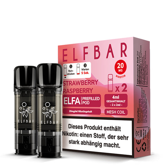 Elfbar Prefilled Pod ELFA Strawberry Raspberry 20mg Nikotin 600