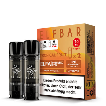 Elfbar Prefilled Pod ELFA Tropical Fruit 20mg Nikotin 600