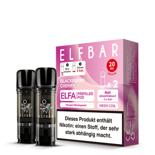 Elfbar Prefilled Pod ELFA Blackberry Cherry 20mg Nikotin 600