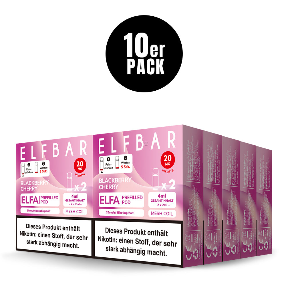 Elfbar Prefilled Pod ELFA Blackberry Cherry 20mg Nikotin 600