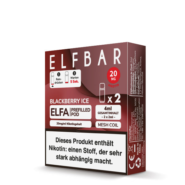 Elf Bar ELFA CP Prefilled Pod Blackberry Ice 20mg Nikotin 600
