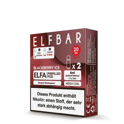 Elfbar Prefilled Pod ELFA Blackberry Ice 20mg Nikotin 600