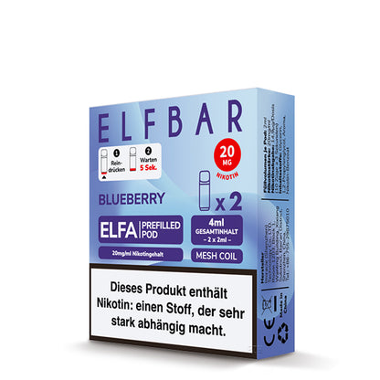 Elfbar Prefilled Pod ELFA Blueberry 20mg Nikotin 600