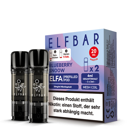 Elfbar Prefilled Pod ELFA Blueberry Snoow 20mg Nikotin 600