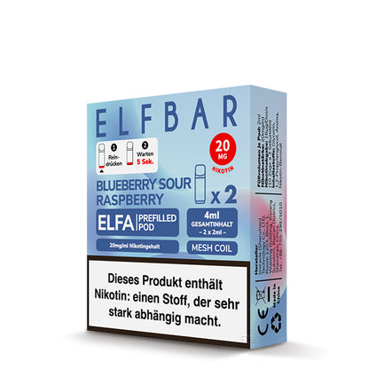 Elfbar Prefilled Pod ELFA Blueberry Sour Raspberry 20mg Nikotin 600