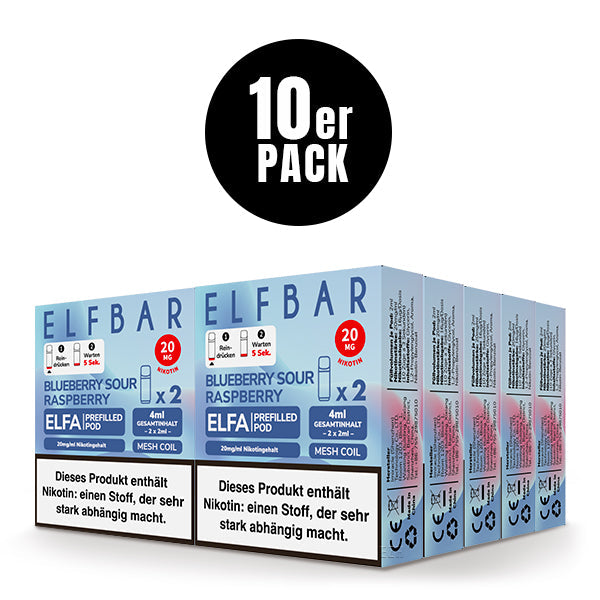 Elf Bar ELFA CP Prefilled Pod Blueberry Sour Raspberry 20mg Nikotin 600