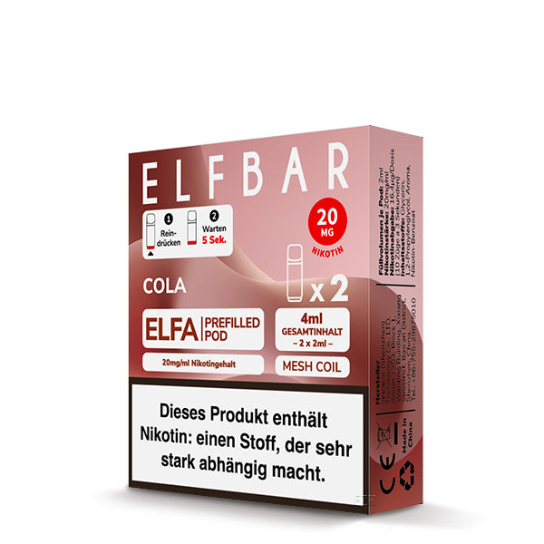 Elfbar Prefilled Pod ELFA Cola 20mg Nikotin 600