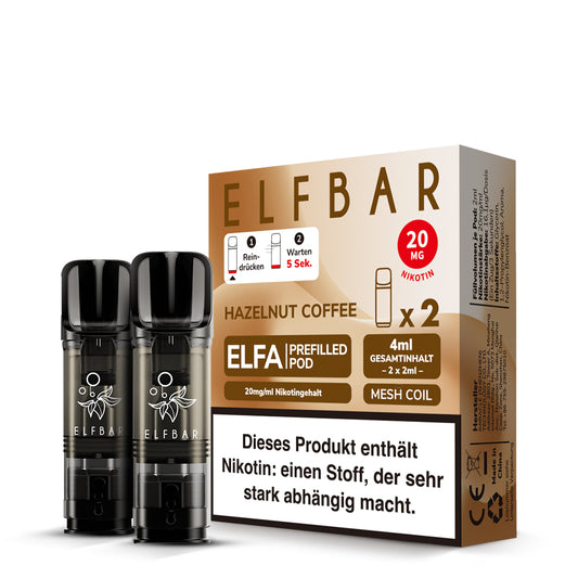 Elfbar Prefilled Pod ELFA Hazelnut Coffee 20mg Nikotin 600