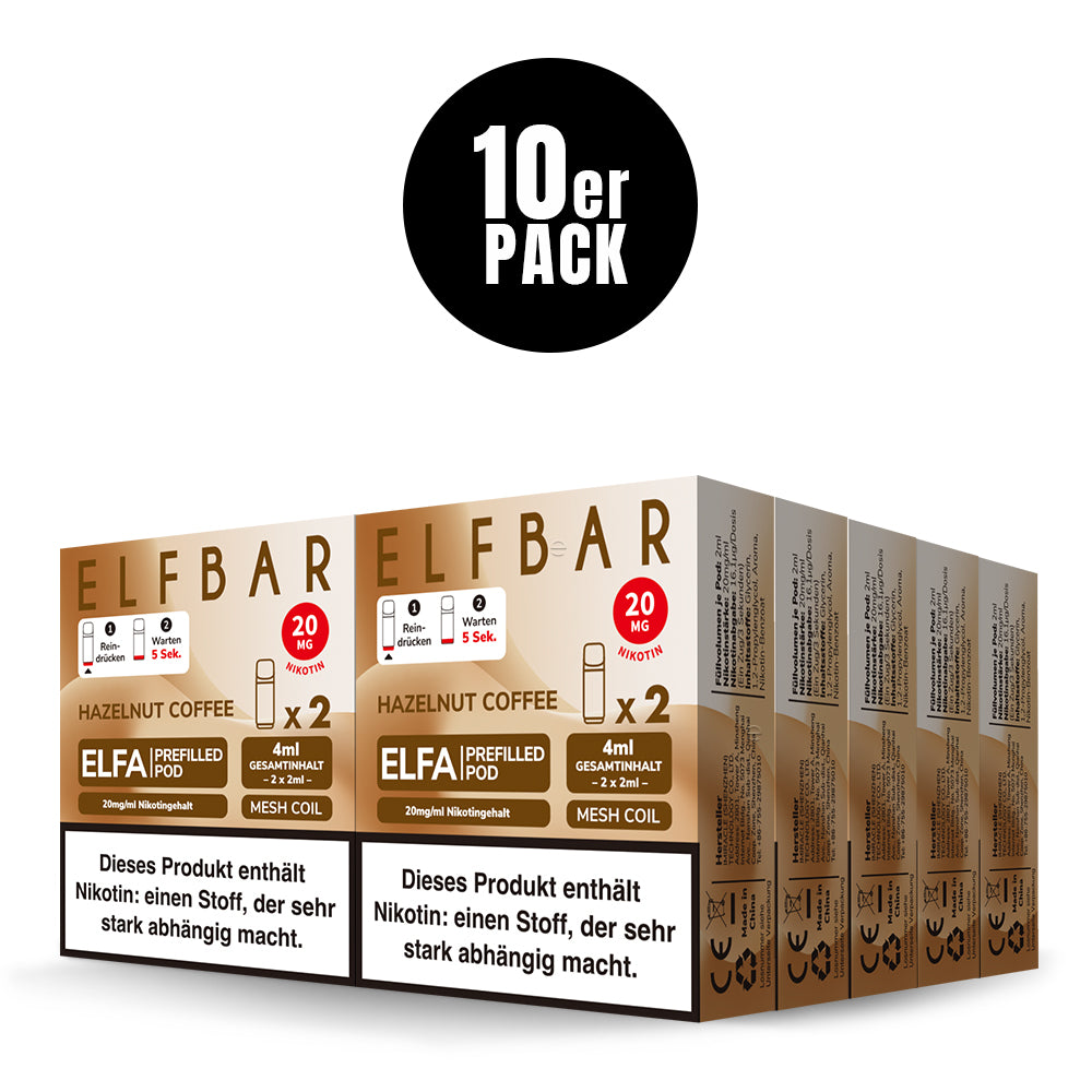 Elfbar Prefilled Pod ELFA Hazelnut Coffee 20mg Nikotin 600