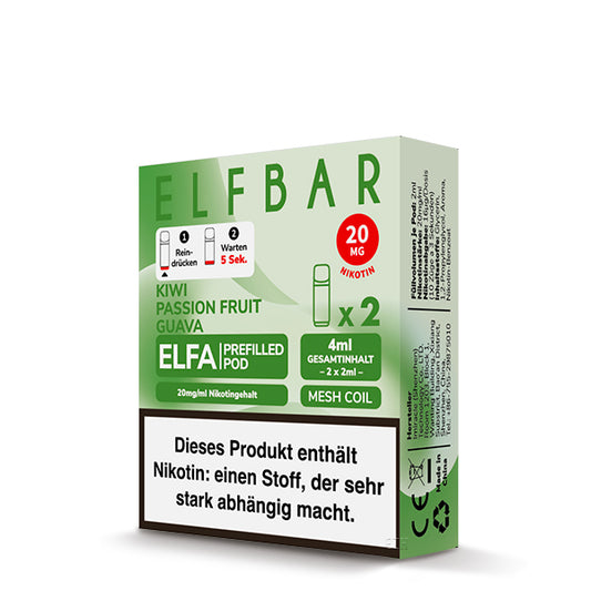 Elfbar Prefilled Pod ELFA Kiwi Passion Fruit Guava 20mg Nikotin 600