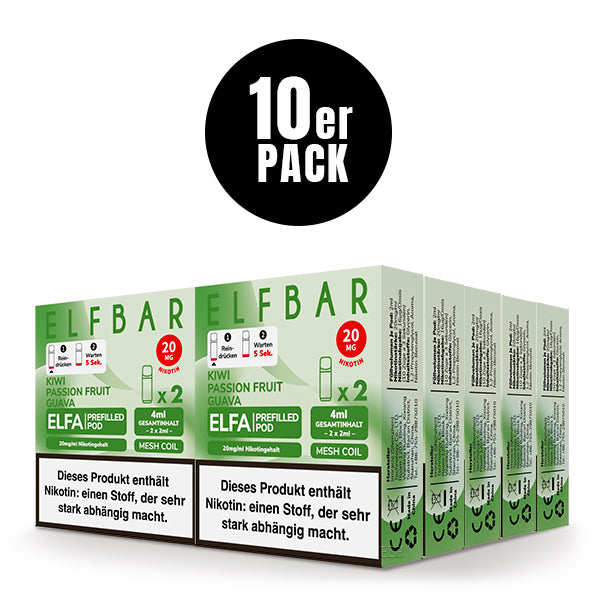 Elfbar Prefilled Pod ELFA Kiwi Passion Fruit Guava 20mg Nikotin 600