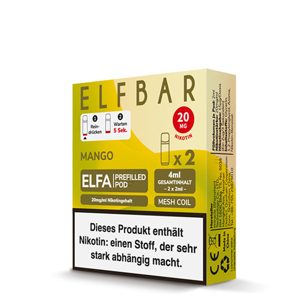 Elfbar Prefilled Pod ELFA Mango 20mg Nikotin 600
