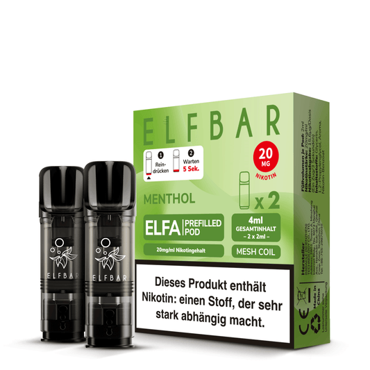 Elf Bar ELFA CP Prefilled Pod Menthol 20mg Nikotin 600