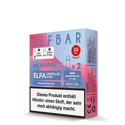 Elfbar Prefilled Pod ELFA Mix Berries 20mg Nikotin 600