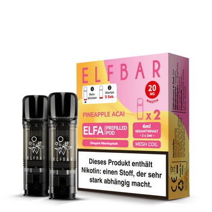 Elfbar Prefilled Pod ELFA Pineapple Acai 20mg Nikotin 600