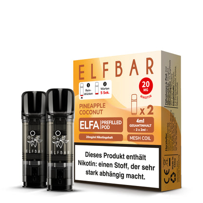 Elfbar Prefilled Pod ELFA Pineapple Coconut 20mg Nikotin 600