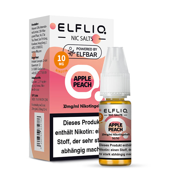 Elfbar ELFLIQ 10mg/ml Nikotinsalz Liquid Apple Peach