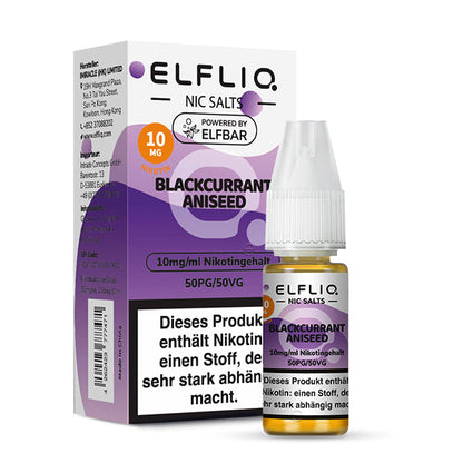 Elfbar ELFLIQ 10mg/ml Nikotinsalz Liquid Blackcurrant Aneseed