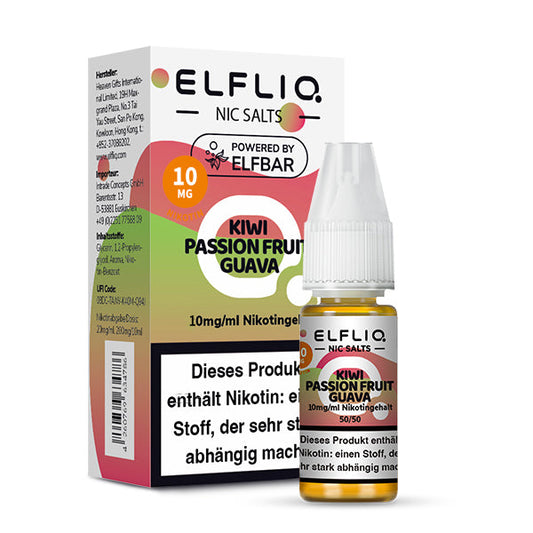 Elfbar ELFLIQ 10mg/ml Nikotinsalz Liquid Kiwi Passion Fruit Guava