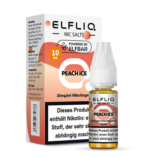 Elfbar ELFLIQ 10mg/ml Nikotinsalz Liquid Peach Ice