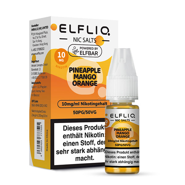 Elfbar ELFLIQ 20mg/ml Nikotinsalz Liquid Pineapple Mango Orange