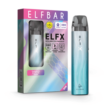 Elfbar ELFX Refillable Kit Silver Blue