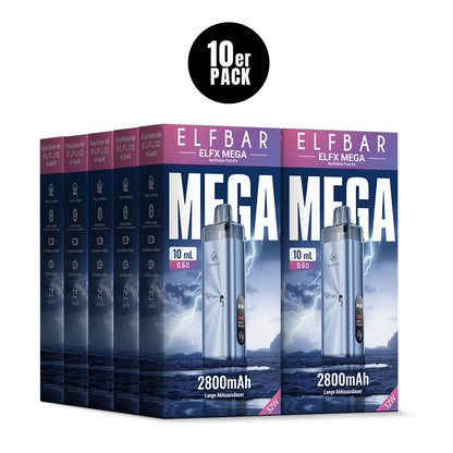 Elfbar ELFX MEGA Refillable Pod Kit 0.6 Ohm Cyan