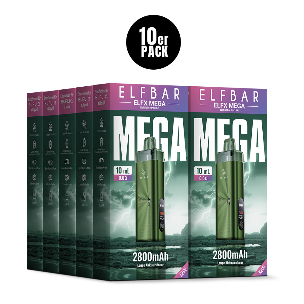 Elfbar ELFX MEGA Refillable Pod Kit 0.6 Ohm Green