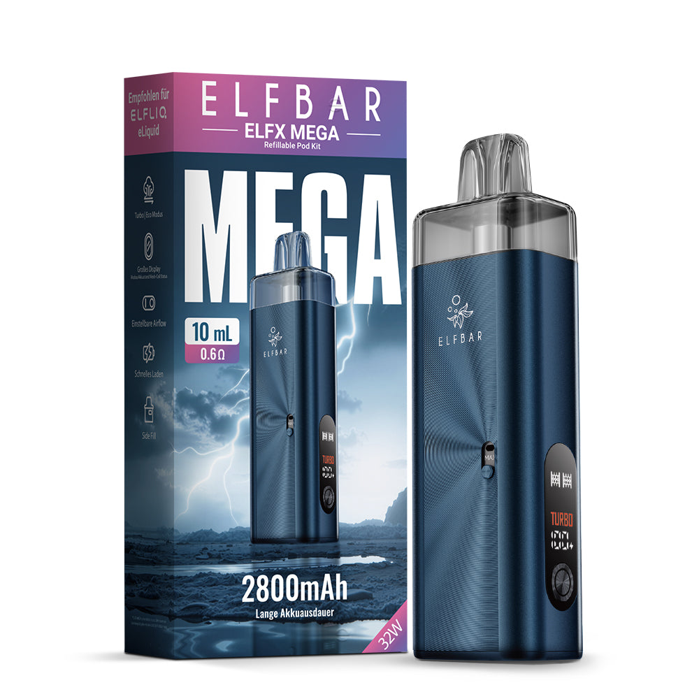 Elfbar ELFX MEGA Refillable Pod Kit 0.6 Ohm Navy